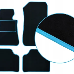 DYWANIKI WELUROWE BMW 4 F36 (2014-2021) + BŁĘKITNA LAMÓWKA Wysoka jakość