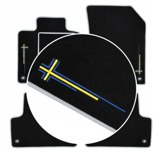 DYWANIKI SAMOCHODOWE VOLVO XC70 II (2007-2016) JASNOSZARE + 2 HAFTY Autentyczny