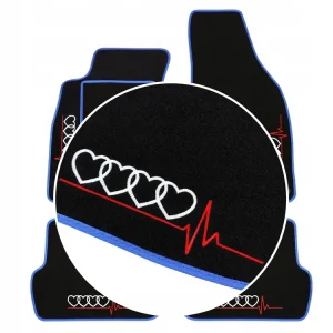 DYWANIKI DO AUDI Q3 I (2011-2018) NIEBIESKA LAMÓWKA, 4x HAFT Rabat