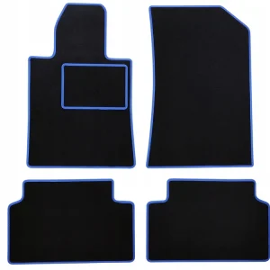 Wysoka jakość CZARNE DYWANIKI PEUGEOT 807-5m.-(2002-2014) NIEBIESKA LAMÓWKA | ST