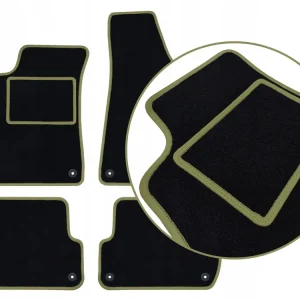 CZARNE DYWANIKI AUDI A4 B9 (2015-...) JASNOZIELONA PRZĘDZA | ST Autentyczny