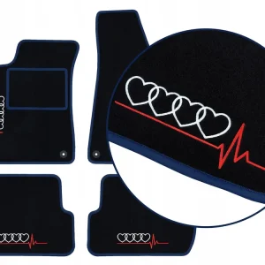 Nowość DYWANIKI SAMOCHODOWE AUDI Q2 (2016-...) 4 HAFTY, GRANATOWE