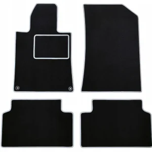 Nowość CZARNE DYWANIKI CITROEN DS5 (2011-...) SZARA LAMÓWKA | ST
