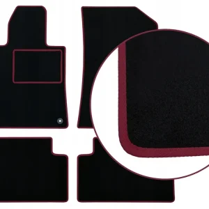 CZARNE DYWANIKI PEUGEOT 5008 II-5m.-(2017-...) BORDOWA LAMÓWKA Tani
