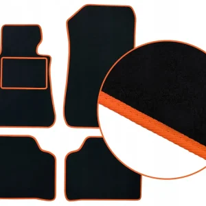 DYWANIKI WELUROWE BMW 6 E63/E64 (2003-2010) + POMARAŃCZOWA LAMÓWKA Wysoka jakość