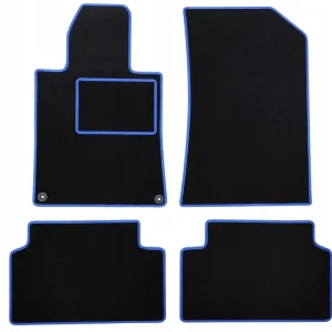 Oryginalny CZARNE DYWANIKI CITROEN BERLINGO II (2008-2018) NIEBIESKA LAMÓWKA | ST