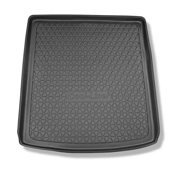 Mata do bagażnika do Audi Q7 4L SUV (03.2006-05.2015) - antypoślizgowa - samochodowy dywanik bagażnika - Aristar - Cool liner - 5/7 miejsc (trzeci rząd opuszczony); wykładzina węższa do modeli z systemem szyn mocujących w bagażniku Ekspresowa dostawa