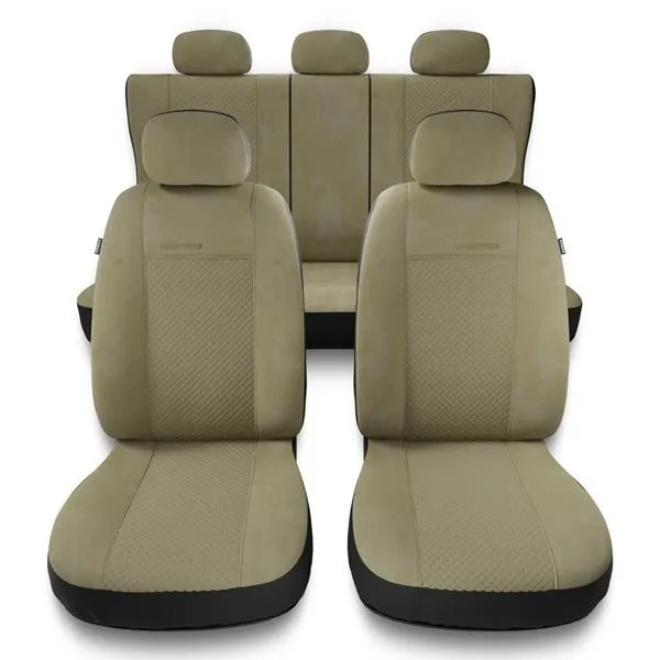 Uniwersalne pokrowce samochodowe do Nissan Qashqai I, II, III (2007-....) - pokrowce na fotele - Auto-Dekor - Prestige - beżowy Nowość