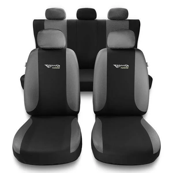 Oferta limitowana Uniwersalne pokrowce samochodowe do Daewoo Leganza (1997-2002) - pokrowce na fotele - Auto-Dekor - Tuning - srebrny