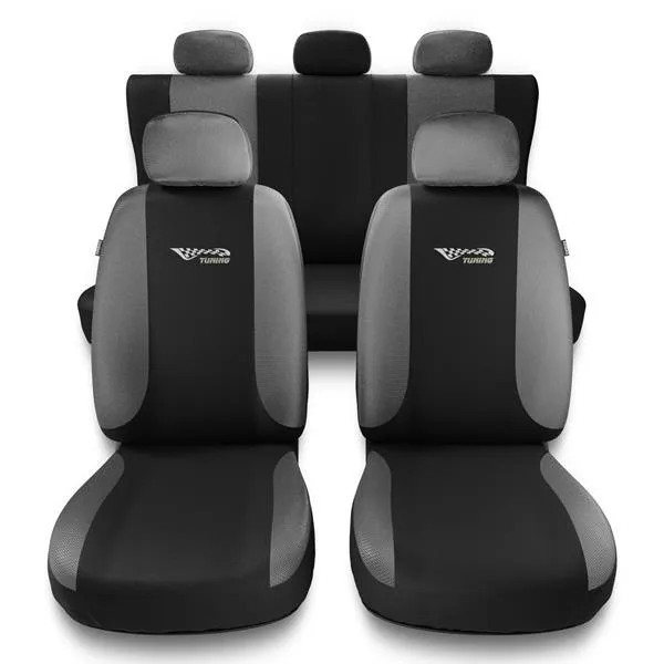 Uniwersalne pokrowce samochodowe do Suzuki Liana (2001-2007) - pokrowce na fotele - Auto-Dekor - Tuning - srebrny Bezpieczna płatność