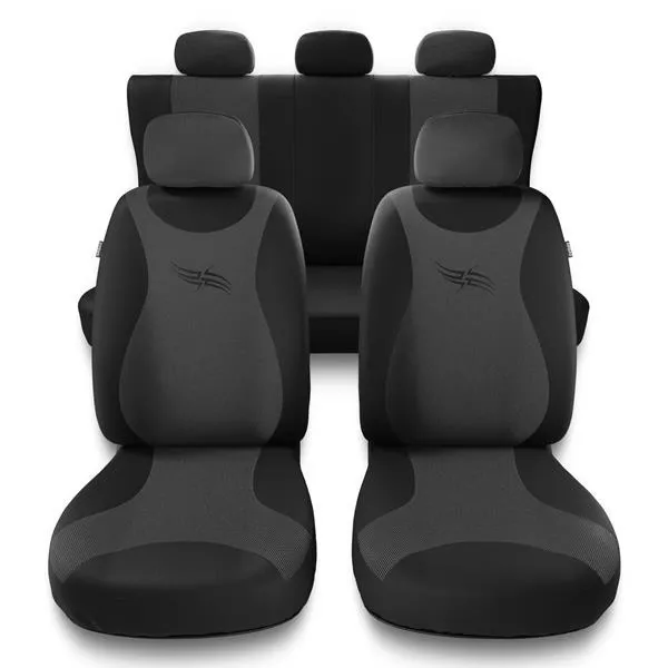 Uniwersalne pokrowce samochodowe do Mazda CX-5 I, II (2011-....) - pokrowce na fotele - Auto-Dekor - Turbo - ciemnoszary Oferta limitowana
