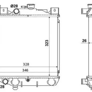 NRF Chłodnica, układ chłodzenia silnika 53881 Niska cena