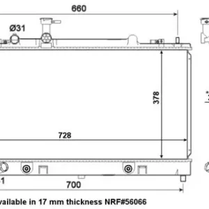 Oryginalny NRF Chłodnica, układ chłodzenia silnika 53198