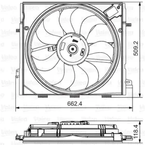 Autentyczny Valeo Valeo wentylator chlodnicy 696873 Valeo 696873