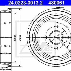 Popularny ATE BĘBEN HAM 24.0223-0013.2 OPEL ASTRA G 1.2 16V 98-00, 1.4 16V 98-05, 1.7DTI 16V 00-05 1.8 03-04 - Bezpłatny zwrot do 30 dni, największy wybór produktów. 24.0223-0013.2