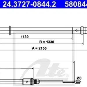 Rabat ATE LINKA HAM 24.3727-0844.2 PEUGEOT 407 COUPE 2.0HDI 10- 24.3727-0844.2