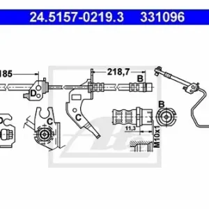 ATE Przewód hamulcowy elastyczny 24.5157-0219.3 Rabat