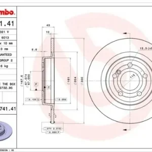 Tylko dziś BREMBO Tarcza hamulcowa 08.B741.41