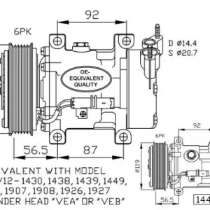 NRF Kompresor, klimatyzacja NRF 32227 Zwrot pieniędzy