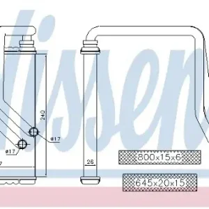 Oferta limitowana NISSENS Wymiennik ciepła, ogrzewanie wnętrza 72956 72956