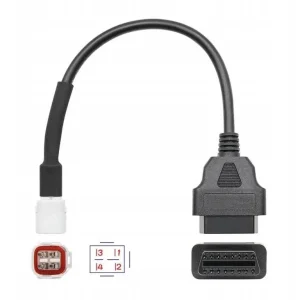 Nowość KABEL 4-PIN / ADAPTER OBD2 do motocykli YAMAHA