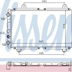 Promocja NISSENS Chłodnica, układ chłodzenia silnika NISSENS 63558 63558