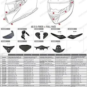 Givi Policzek do HPS kask 40.5 X-Fiber, tapicerowane czarne, rozmiar 40 Z253363R Wysoka jakość