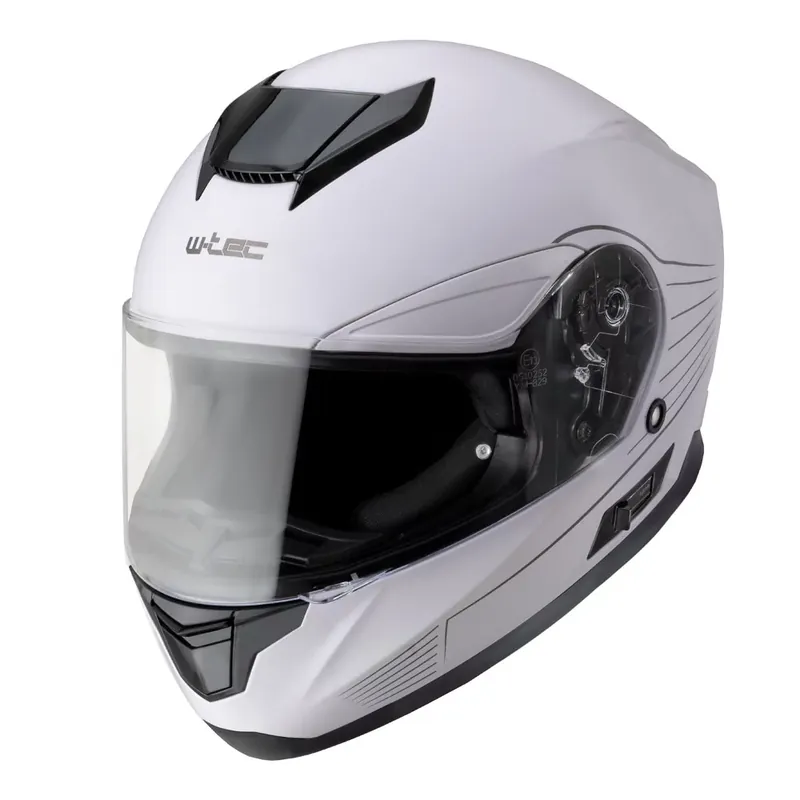 Ekspresowa dostawa W-TEC Kask motocyklowy pełny zamknięty z blendą Yorkroad Solid, Biały Szary Błyszczący, XL (61-62) 22491-XL-2