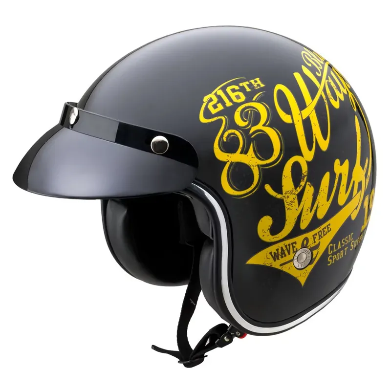 Szybka dostawa W-TEC Kask motocyklowy otwarty Café Racer, 3 sposoby surfowania w kolorze brązowym, M (57-58) 22433-M-8