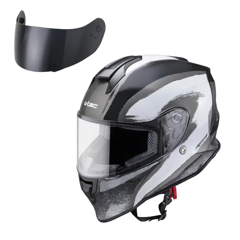 Oferta W-TEC Kask motocyklowy Integra Graphic + wizjer, Czarno-biały, L (59-60) 21600-L-1