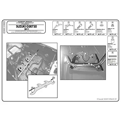 Givi 3100KIT zestaw montażowy do wsporników TE3100, czarny, 40 Promocja