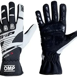 Ostatnia szansa OMP kart rękawice KS-3 my2018, XS, czarny / biały OMPKK02743E076XS