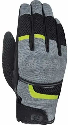 Premium Oxford Rękawiczki motocyklowe krótkie rękawiczki motocyklowe Brisbane Air Sommer rękawice szare/czarne/żółte L, męskie, enduro/podróżne, poliester GM181105L