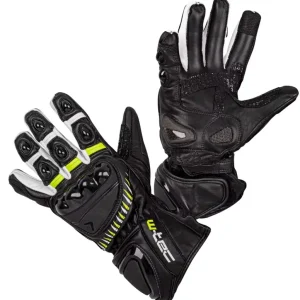 Tylko dziś W-TEC Rękawice motocyklowe W-TEC Evolation, Czarno-biały fluo, XL 19624-XL