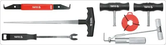 Bezpieczna płatność YATO Zestaw do demontażu szyb samochodowych 7 części YT-0845