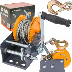 Linowa WCIĄGARKA WYCIĄGARKA Korbowa Ręczna 1133kg 10m Na Korbę 2500lbs Tylko dziś