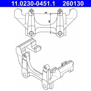 Ekspresowa dostawa ATE Mocowanie, zacisk hamulcowy 11.0230-0451.1