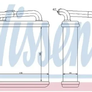 NISSENS Wymiennik ciepła, ogrzewanie wnętrza 77604 Nowość
