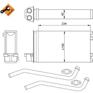 Kup teraz NRF Wymiennik ciepła, ogrzewanie wnętrza 58617