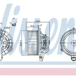 NISSENS Wentylator wnętrza 87162 Premium