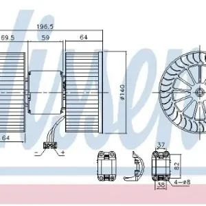 NISSENS Wentylator wnętrza 87196 Darmowa dostawa