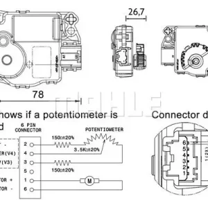 Wyprzedaż Sterowanie, klapki mieszające Mahle AA 58 000P