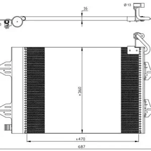 NRF Skraplacz, klimatyzacja NRF 35480 Premium