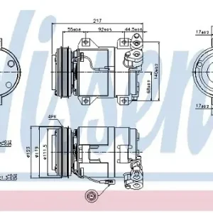 Ekspresowa dostawa NISSENS Kompresor klimatyzacji NISSENS 89332