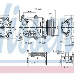 NISSENS SPRĘŻARKA KLIMATYZACJI NISSENS 89365 FORD COUGAR 98-,FORD MONDEO 96 NISSENS 89365 Tani