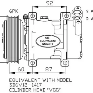 Oryginalny NRF Kompresor, klimatyzacja NRF 32235