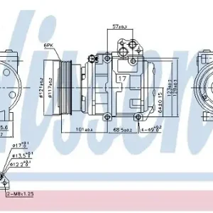 Oryginalny NISSENS SPRĘŻARKA KLIMATYZACJI NISSENS 890234 KIA CARENS II 06 NISSENS 890234