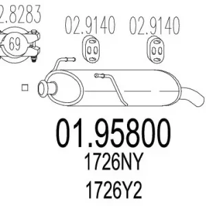 Najlepsza cena MTS Tłumik końcowy 01.95800