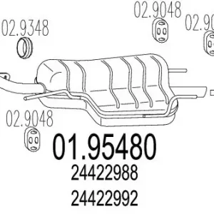 Darmowa dostawa MTS Tłumik końcowy 01.95480
