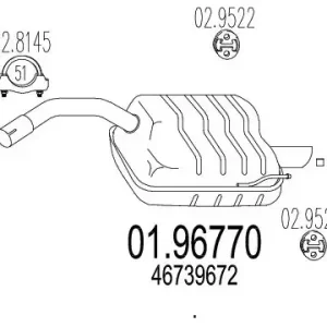 Wyprzedaż MTS Tłumik końcowy 01.96770